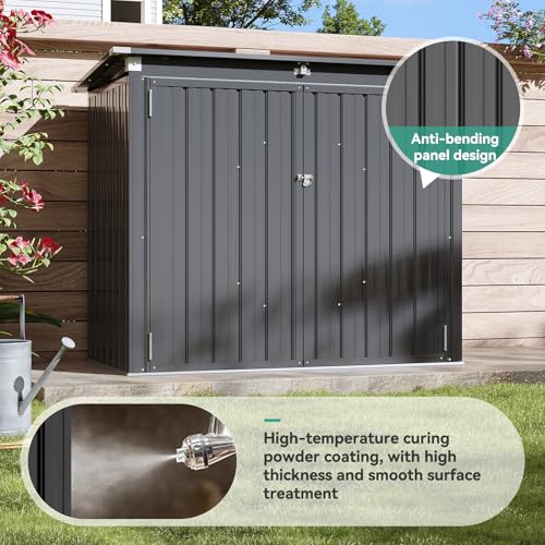 60 Cu.Ft Outdoor Trash Can Storage Shed