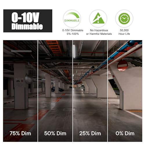 4ft LED Vapor Tight Light 50W Outdoor Shop Light IP65 Waterproof 0 (4 Count)