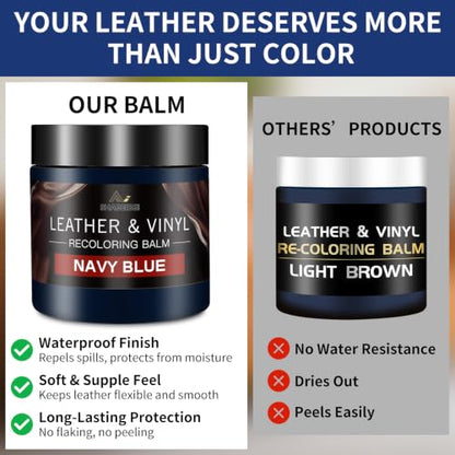 Leather Recoloring Balm and Leather Repair Kit for Furniture