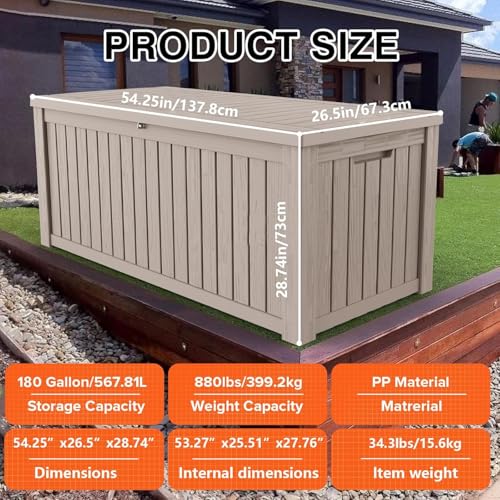 180 Gallon Resin Deck Box
