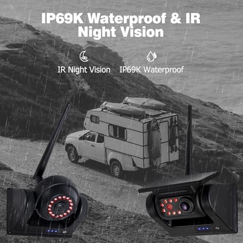 1080P 7" Magnetic Wireless RV Backup Camera System (4 Count)