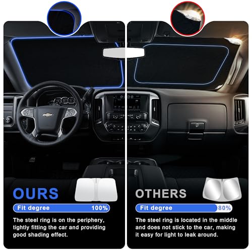 Foldable Front Windshield Sunshade fit for Chevrolet Silverado 2014