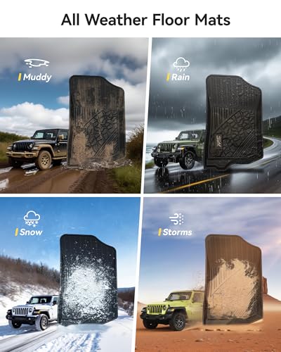 Floor Mats&Cargo Liner Compatible for Jeep Wrangler JL 2018
