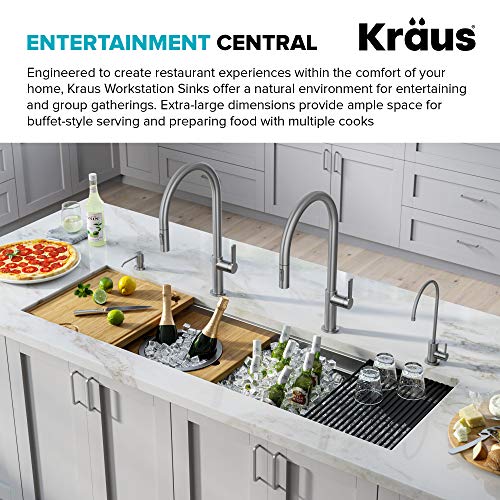 Stainless Steel 57 in Undermount Kitchen Sink KWU210