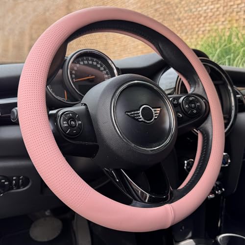 Large Size Nappa Leather Steering Wheel Cover 15.75In