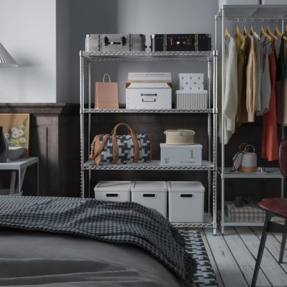 4 Tier Adjustable Heavy Duty Metal Wire Shelving Unit