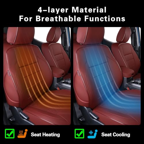 Custom Fit Tacoma Leather Car Seat Covers for Toyota Tacoma 2012 2013 2014 2015