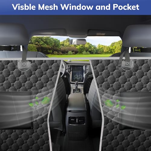 Waterproof Dog Back Seat Cover with Zipper Flap