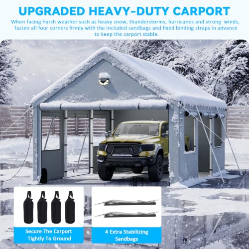 10x16 FT Heavy Duty Carport Canopy