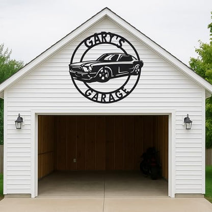 Custom Garage Workshop Metal Sign Personalized Tool Name Wall Art for Car Truck Mechanic Shop Decor Durable Steel Sign for Dad Husband Men’s Auto Workspace or Fence