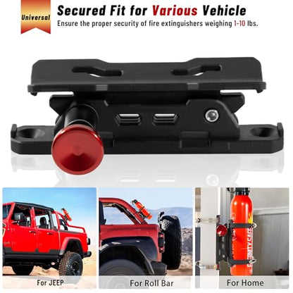 Quick Release Fire Extinguisher Mount with 8 Clamps for Tractor 2PCS (2 Count)