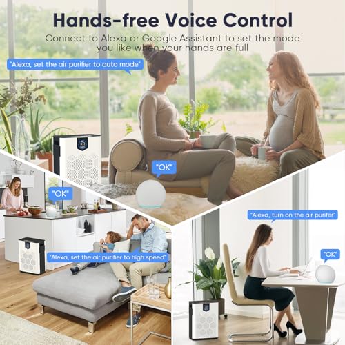 Smart Air Purifier for Home Large Room 3000Ft²
