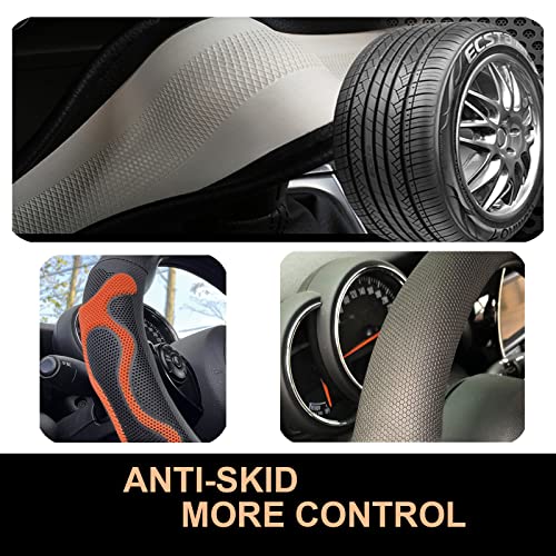 D Shaped Comfy Grip Steering Wheel Cover 14.5
