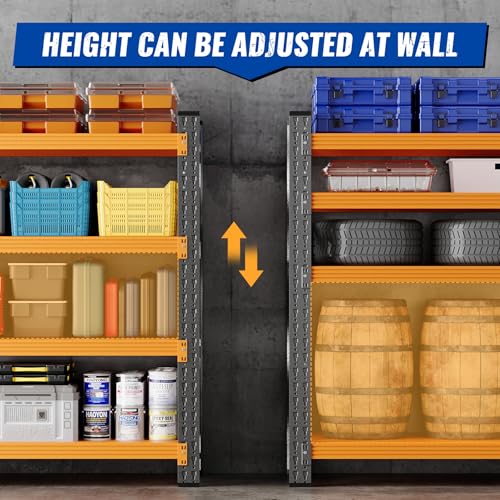 BYBYNSOE 48" W Storage Shelves 3000lbs Garage Metal Shelving Heavy Duty Garage Shelves Adjustable Storage Shelves for Industrial