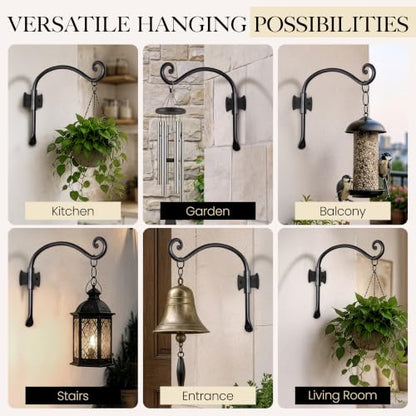 Plant Hangers Outdoor or Indoor Heavy Duty Wall Bracket Hooks (2 Count)