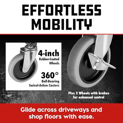 Heavy Duty Utility Rolling Seat Upgraded with Padding