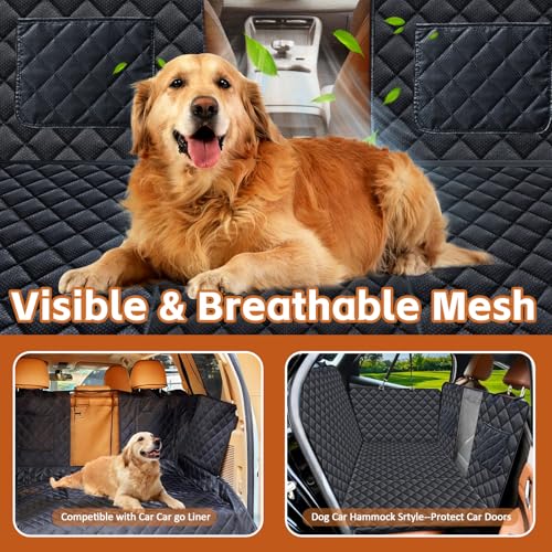 Dog Car Seat Cover for Pets Back Seat Extender Support 420lbs