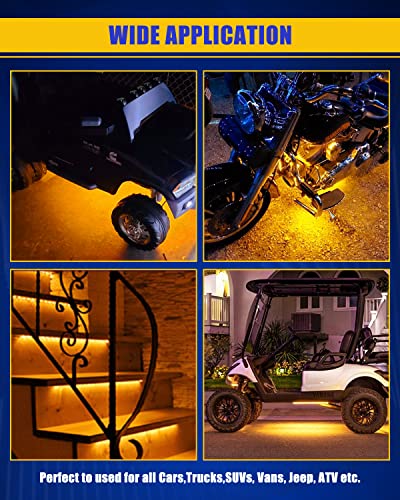Amber Led Strip Lights (4 Count)