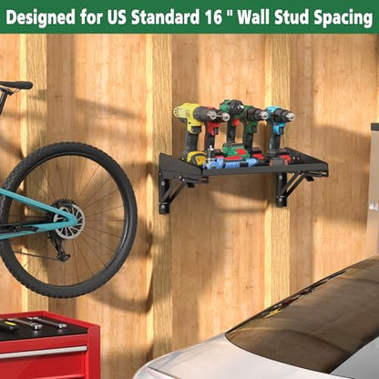 Garage Folding Storage Rack Shelves (2 Count)
