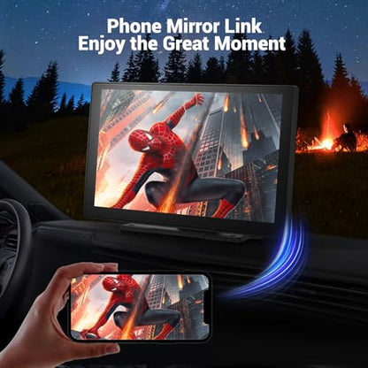 9" Wireless Apple Carplay Screen for Car & Android Auto with Backup Camera