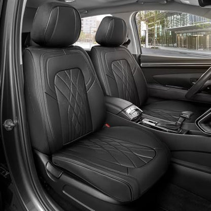 Curated Mosaic Leather Seat Covers for Cars & SUVs (2 Count)