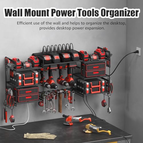 Black Power Tool Organizer Wall Mount (15 Count)