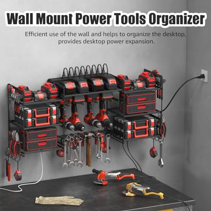 Black Power Tool Organizer Wall Mount (15 Count)