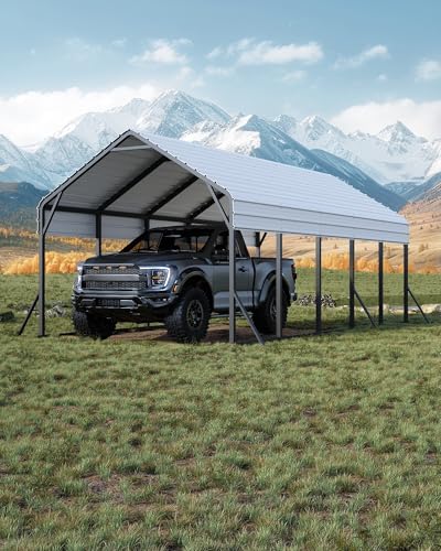 13 ft x26 ft x11 ft Oversized Metal Carport