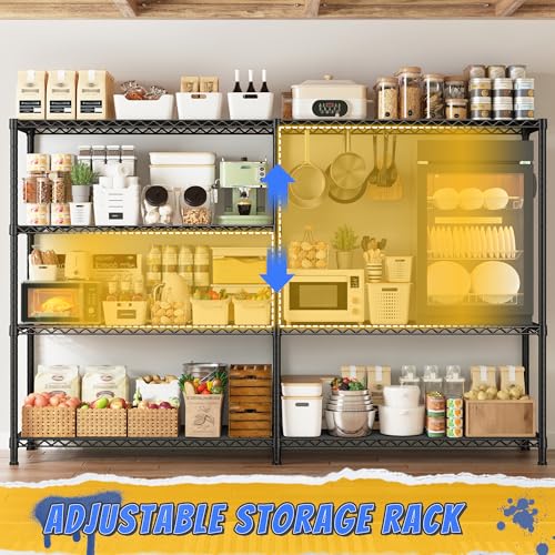 72.8" W Storage Shelves Load 1500LBS (4 Count)