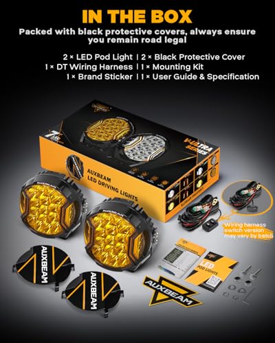 V Ultra Series 7 Inch Side Shooter Offroad Lights Round Amber Pods