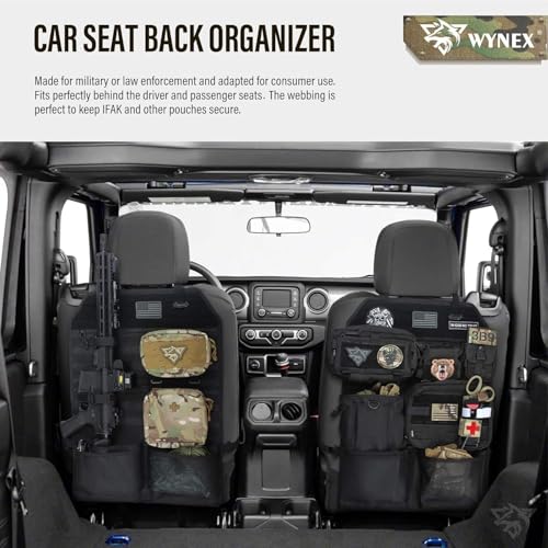 Molle Seat Back Car Organizer Fit Most Car F150 Jeeps Pickups Trucks