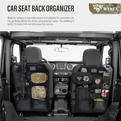 Molle Seat Back Car Organizer Fit Most Car F150 Jeeps Pickups Trucks