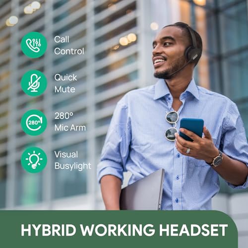 WH64 Mono Hybrid Wireless Headset with Mic DECT Dongle & Bluetooth