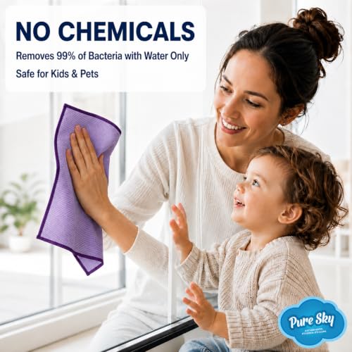 Pure Sky Window & Glass Cleaning Cloth Patented DUO