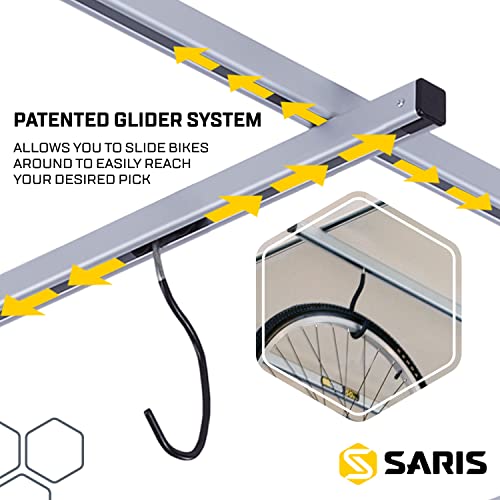 Glide Bike Storage Ceiling Rack Grey