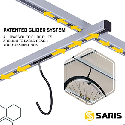 Glide Bike Storage Ceiling Rack Grey