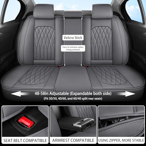 Nappa Faux Leather Car Seat Covers Full Set