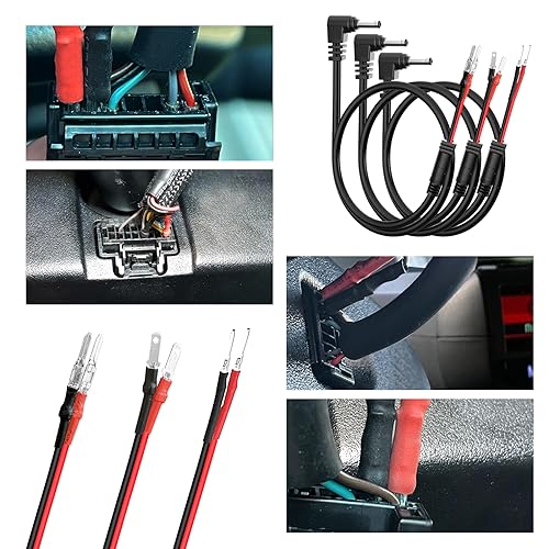 Radar Detector Mount+Rearview Mirror Hard Wire Power Cord kit 16"