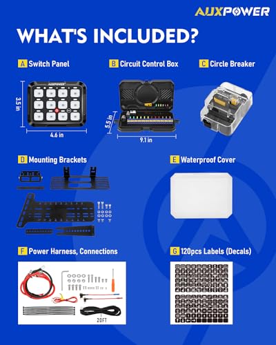 RGB 12 Gang Switch Panel 3 Modes Easy Control of Add‑On Devices