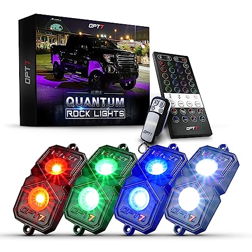Quantum 4 Pod Aluminum RGBW LED Rock Lights with Remote