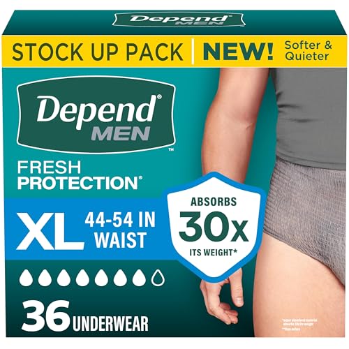 Fresh Protection Adult Diapers for Men (36 Count)