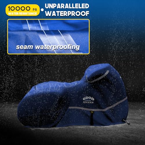 Motorcycle Cover with Side Box Heavy Duty 600D Waterproof for Touring Models Harley Davidson Road King