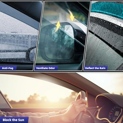 in Channel Window Visors Rain Guards Fit for Honda HR (4 Count)