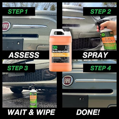 Bug Remover All Purpose Exterior Cleaner & Degreaser to Wipe Away Bugs on Plastic (128 Fl Oz)