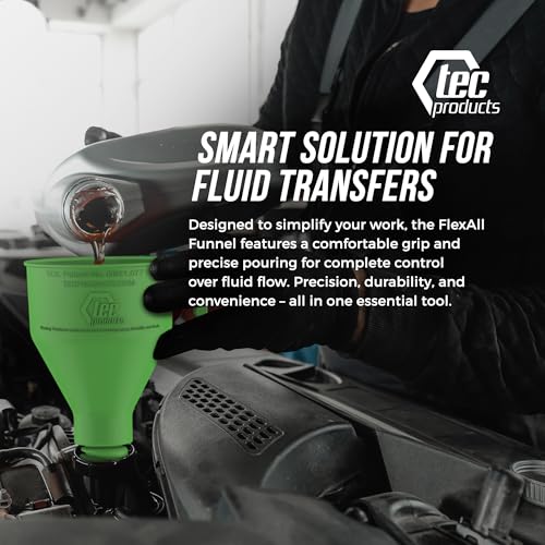 FlexAll Long Flexible Oil Change Funnels for Automotive Use