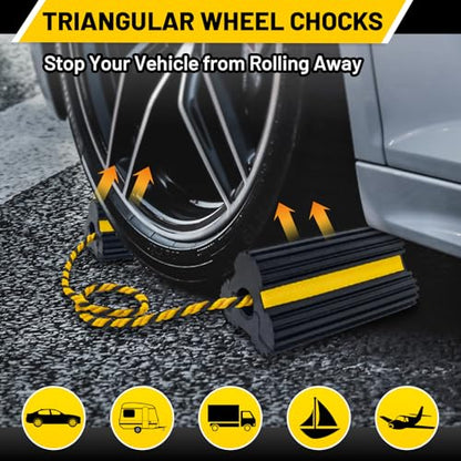2 Pairs Wheel Chocks Heavy