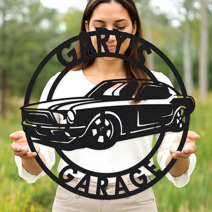 Custom Garage Workshop Metal Sign Personalized Tool Name Wall Art for Car Truck Mechanic Shop Decor Durable Steel Sign for Dad Husband Men’s Auto Workspace or Fence