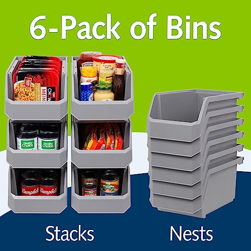 Large Stackable Plastic Storage Bins