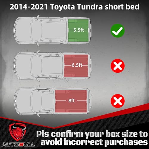 Hard Top Tri Fold tonneau Cover Compatible with 2007
