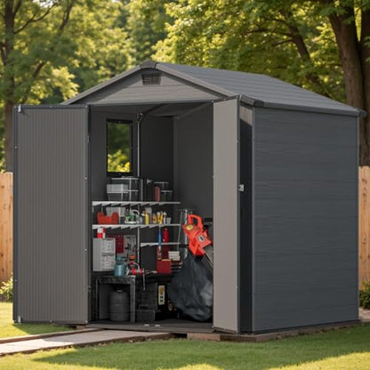 Outdoor Plastic Storage Shed 6x6 FT